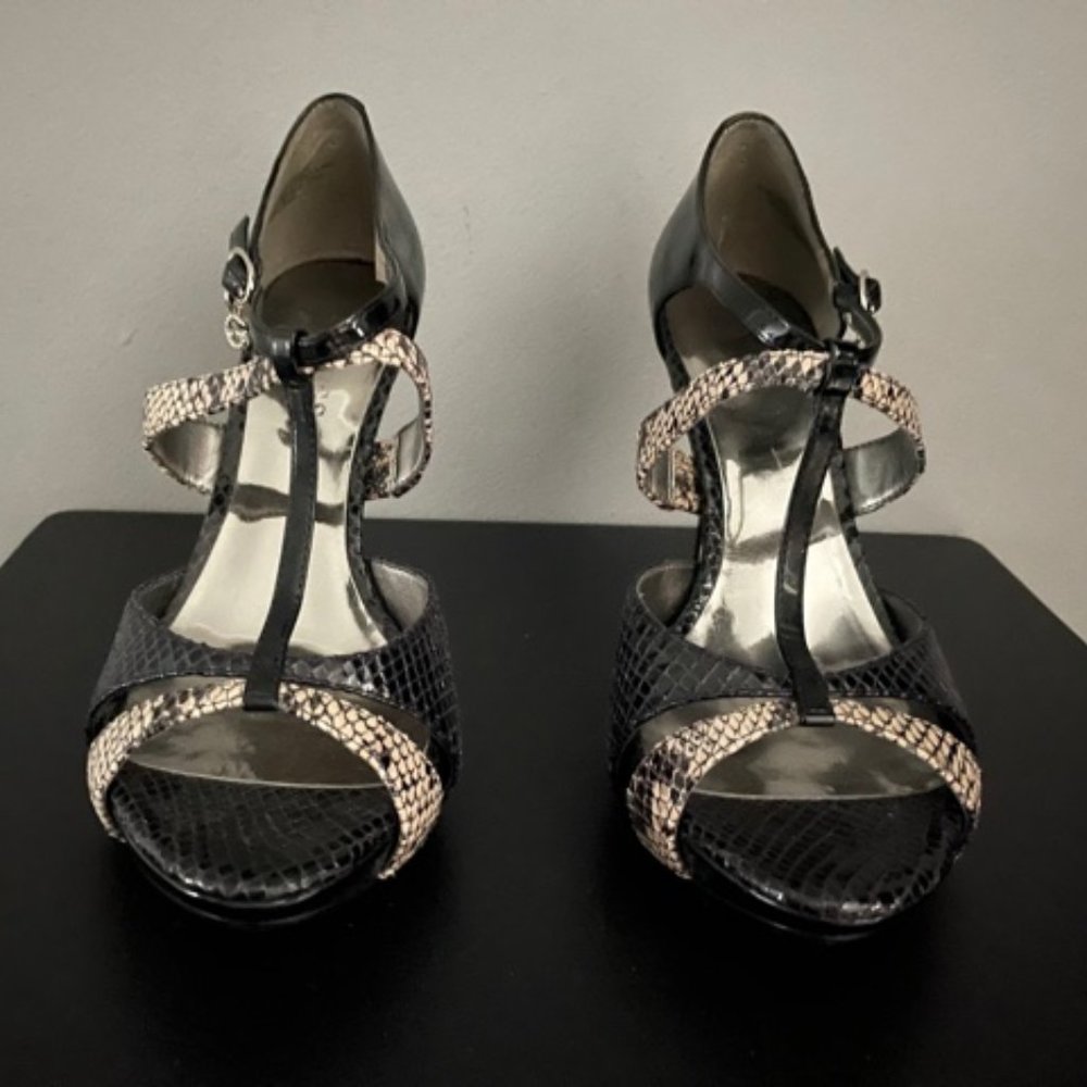 Snake Print High Heal Shoes